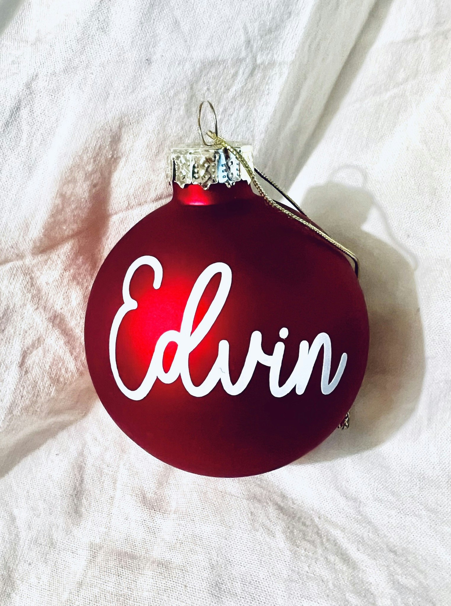 ”Happy Xmas!” Julkula med namn - Glas