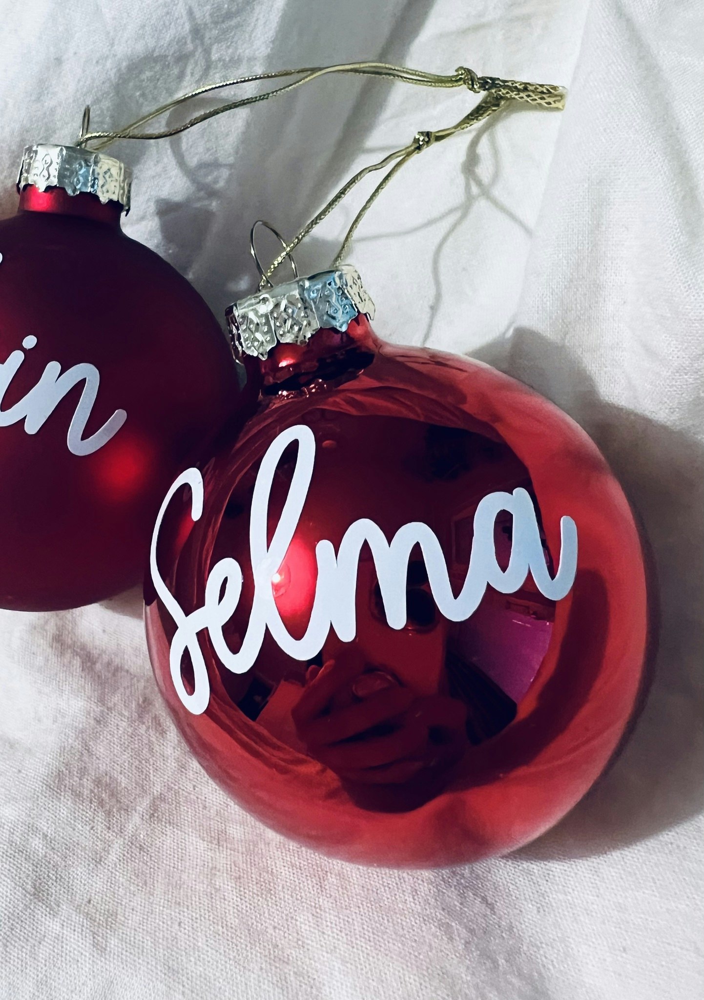 ”Happy Xmas!” Julkula med namn - Glas
