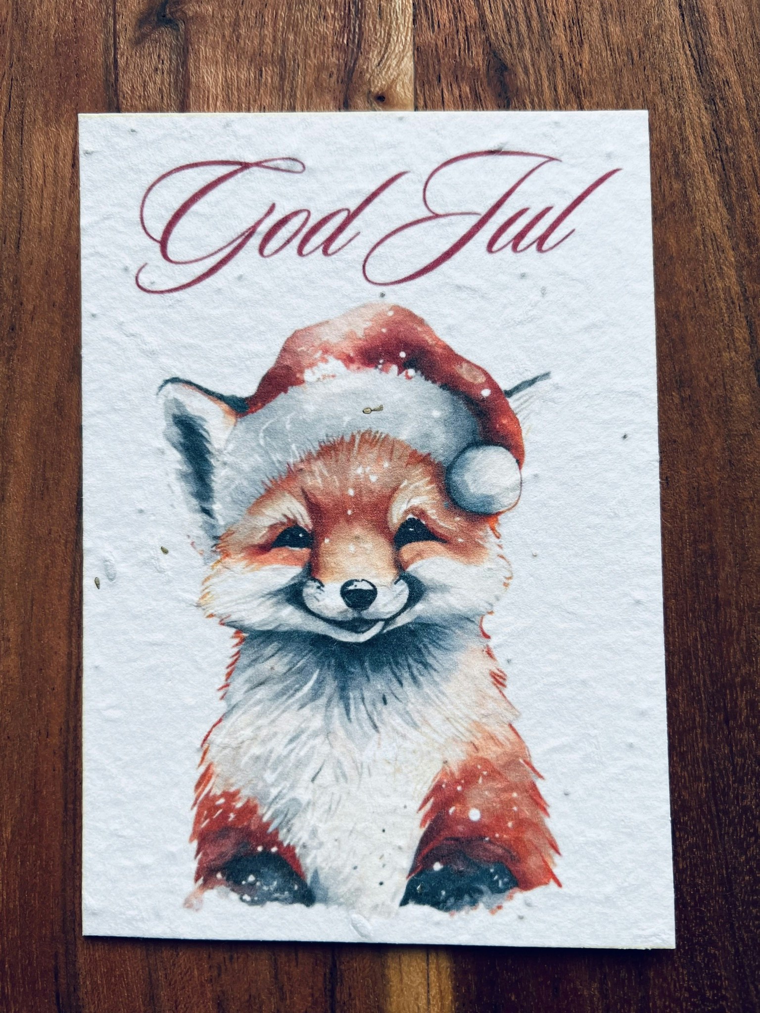 Planterbart frökort - Julkort; God Jul, olika djur