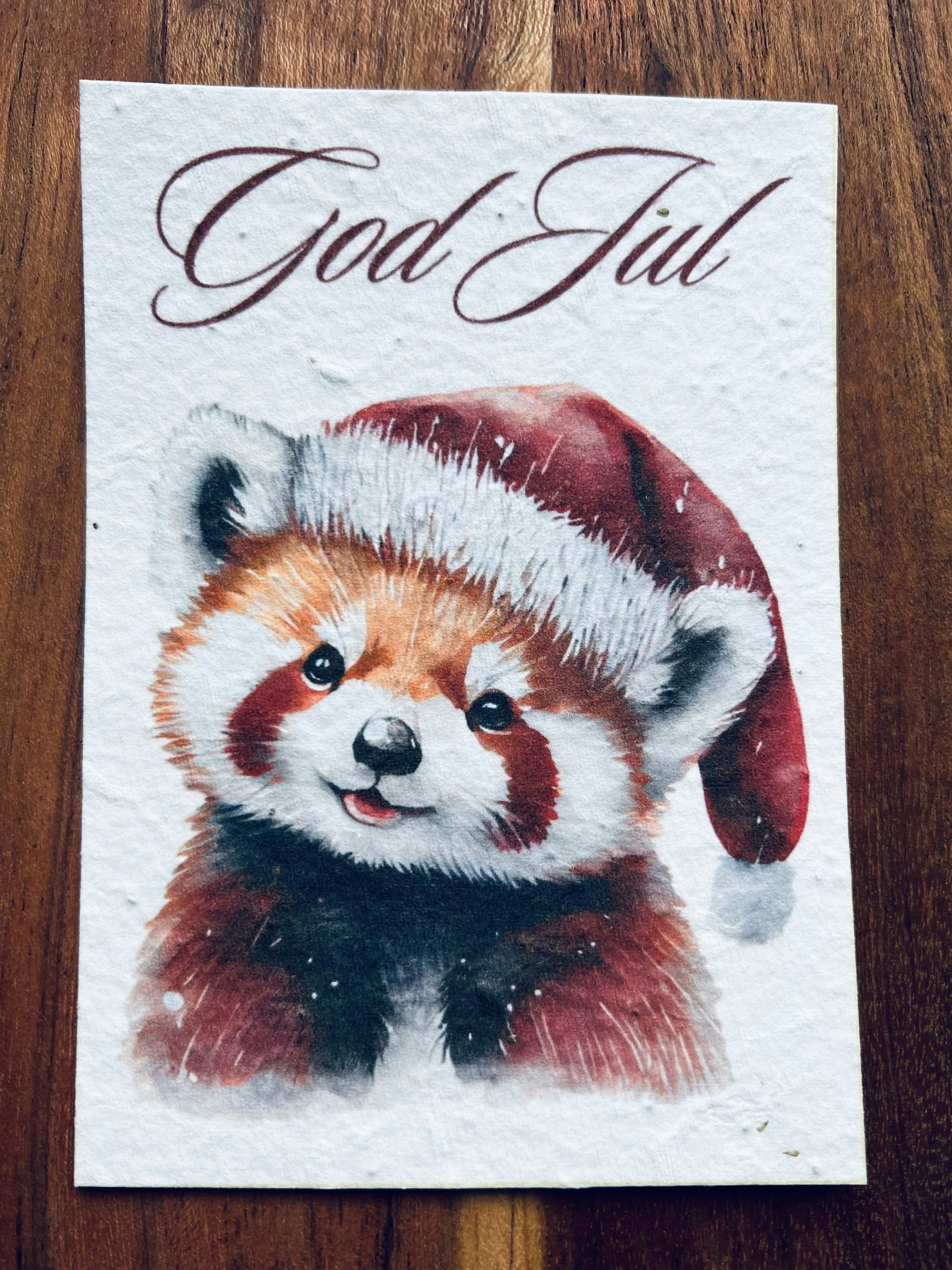 Planterbart frökort - Julkort; God Jul, olika djur