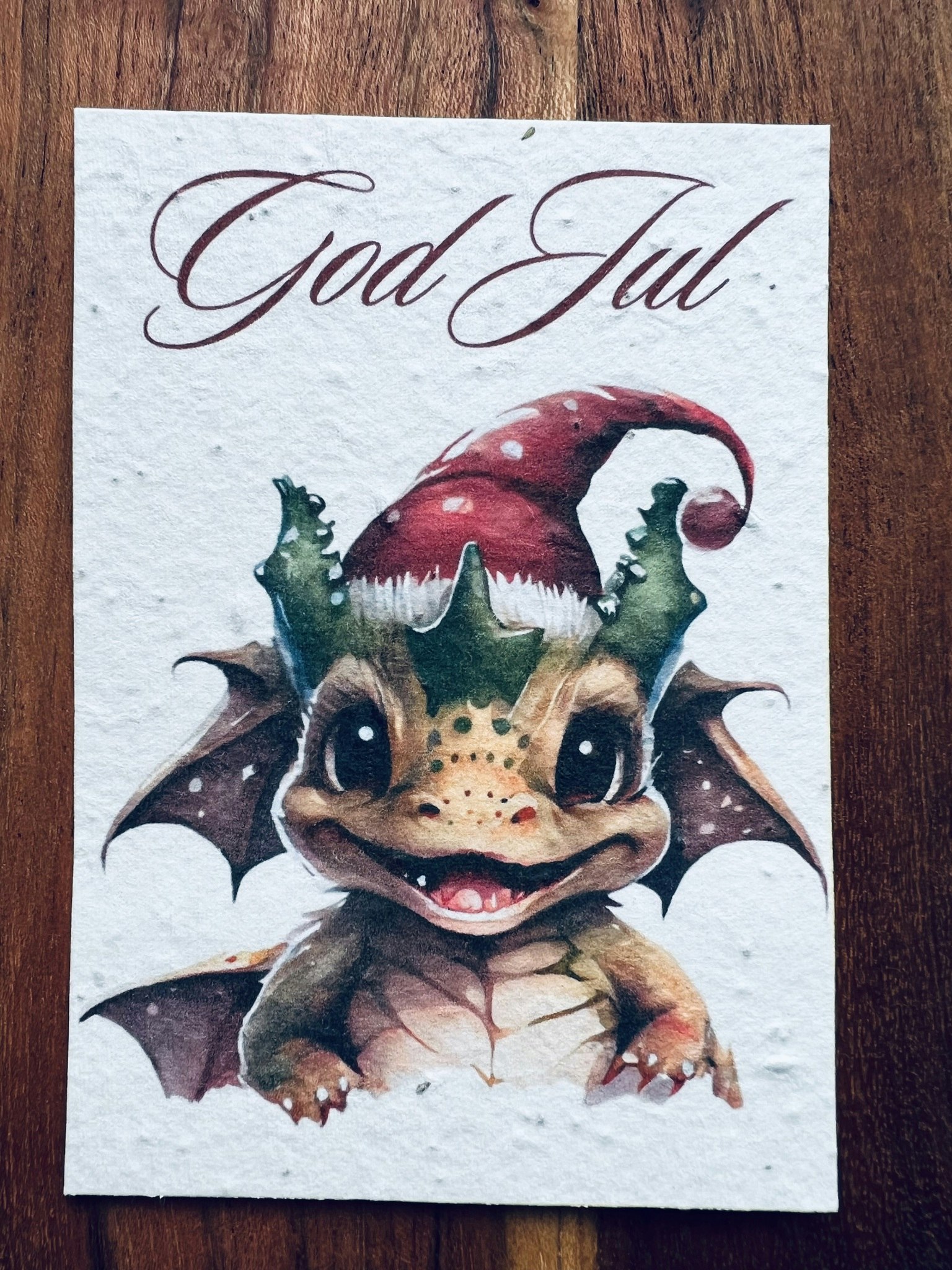 Planterbart frökort - Julkort; God Jul, olika djur