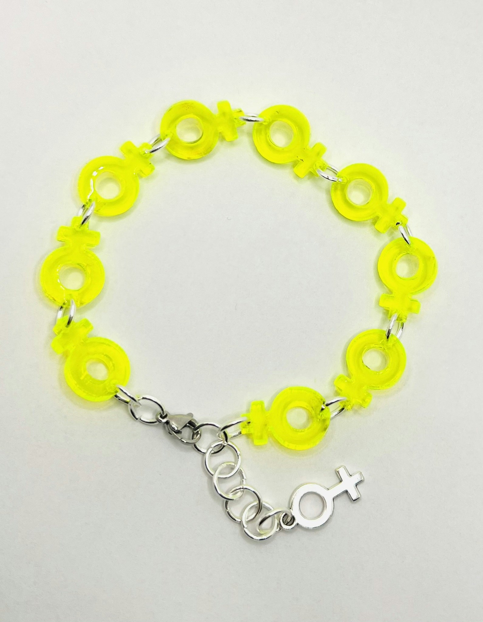 Venus Chain, Neon Yellow - armband