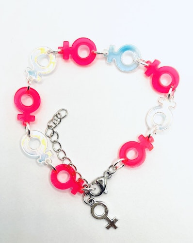 Venus Chain, Holo & Neon Pink - armband