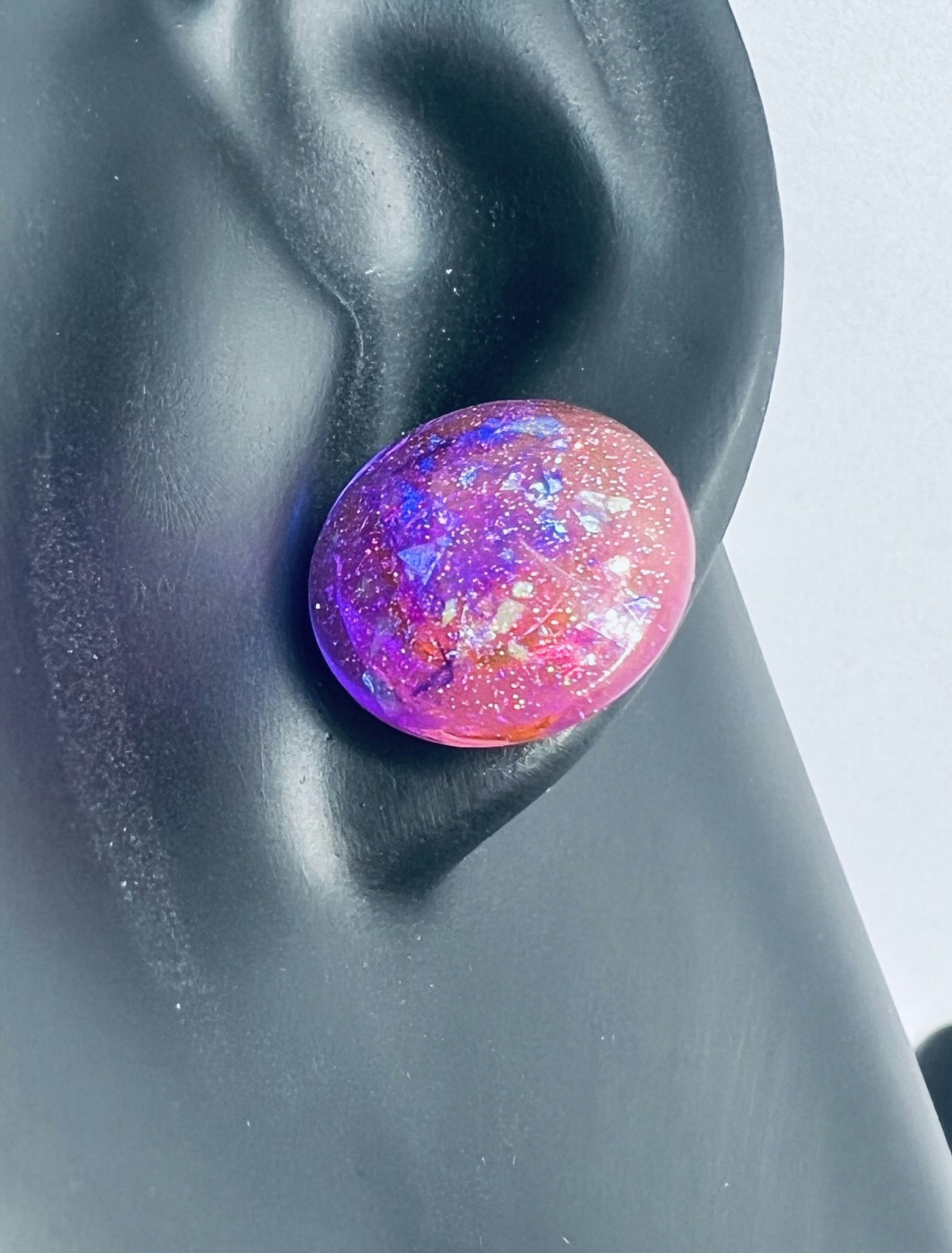 Purple Galaxy - Button Studs