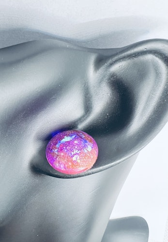 Purple Galaxy - Button Studs