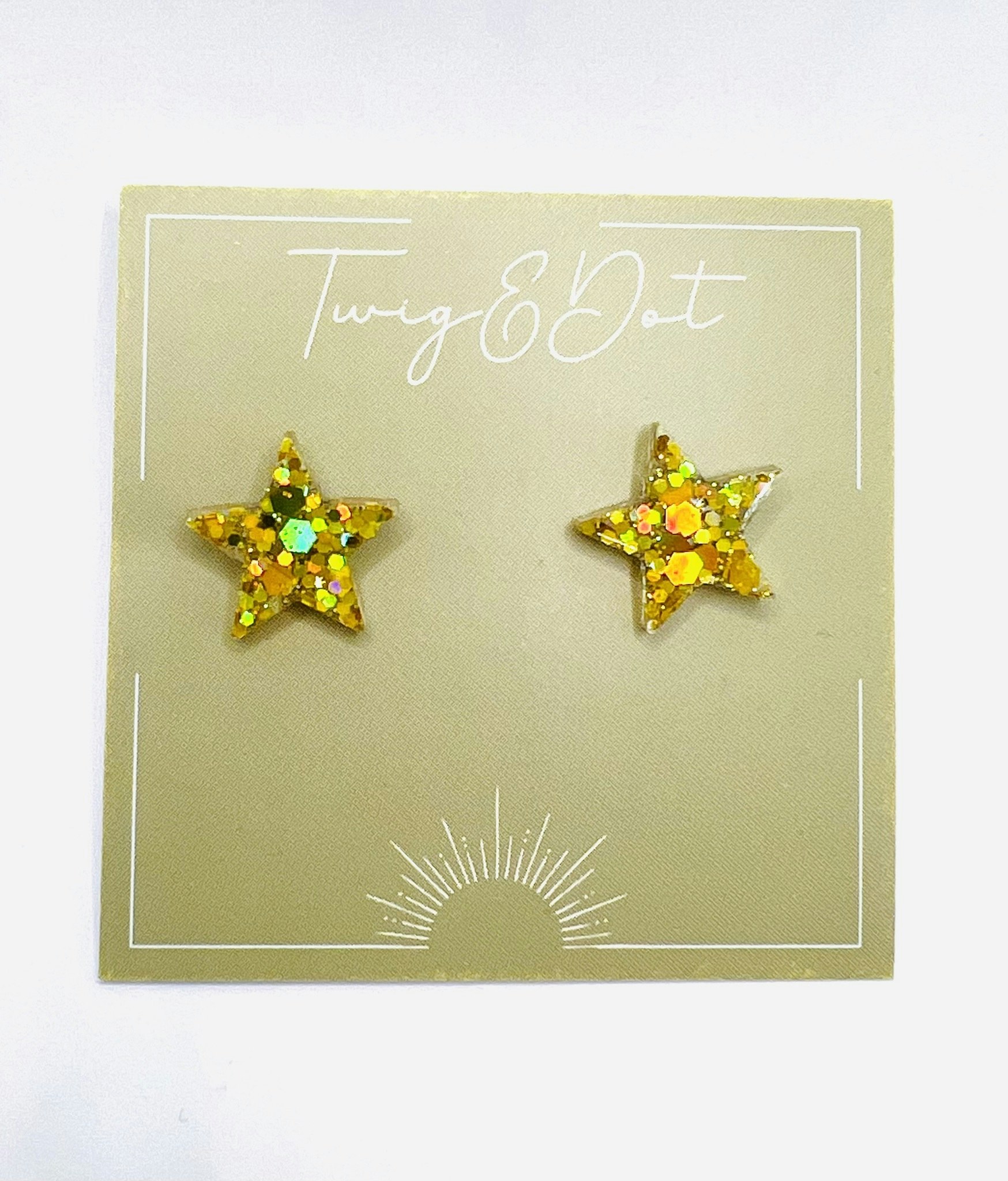 Gold Glitter Star