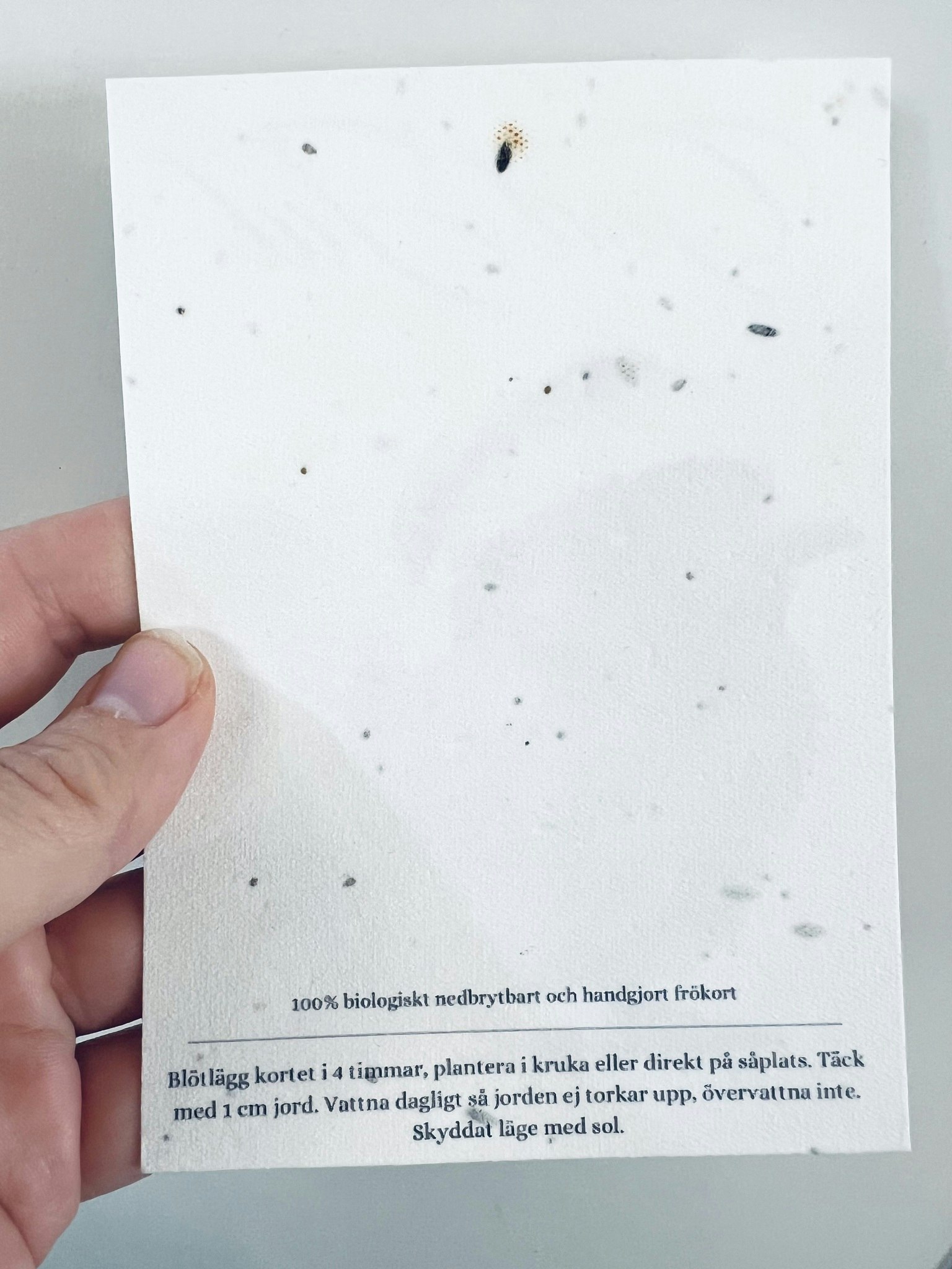 Planterbart frökort - Julkort; Tack för att du hjälper mig att växa!