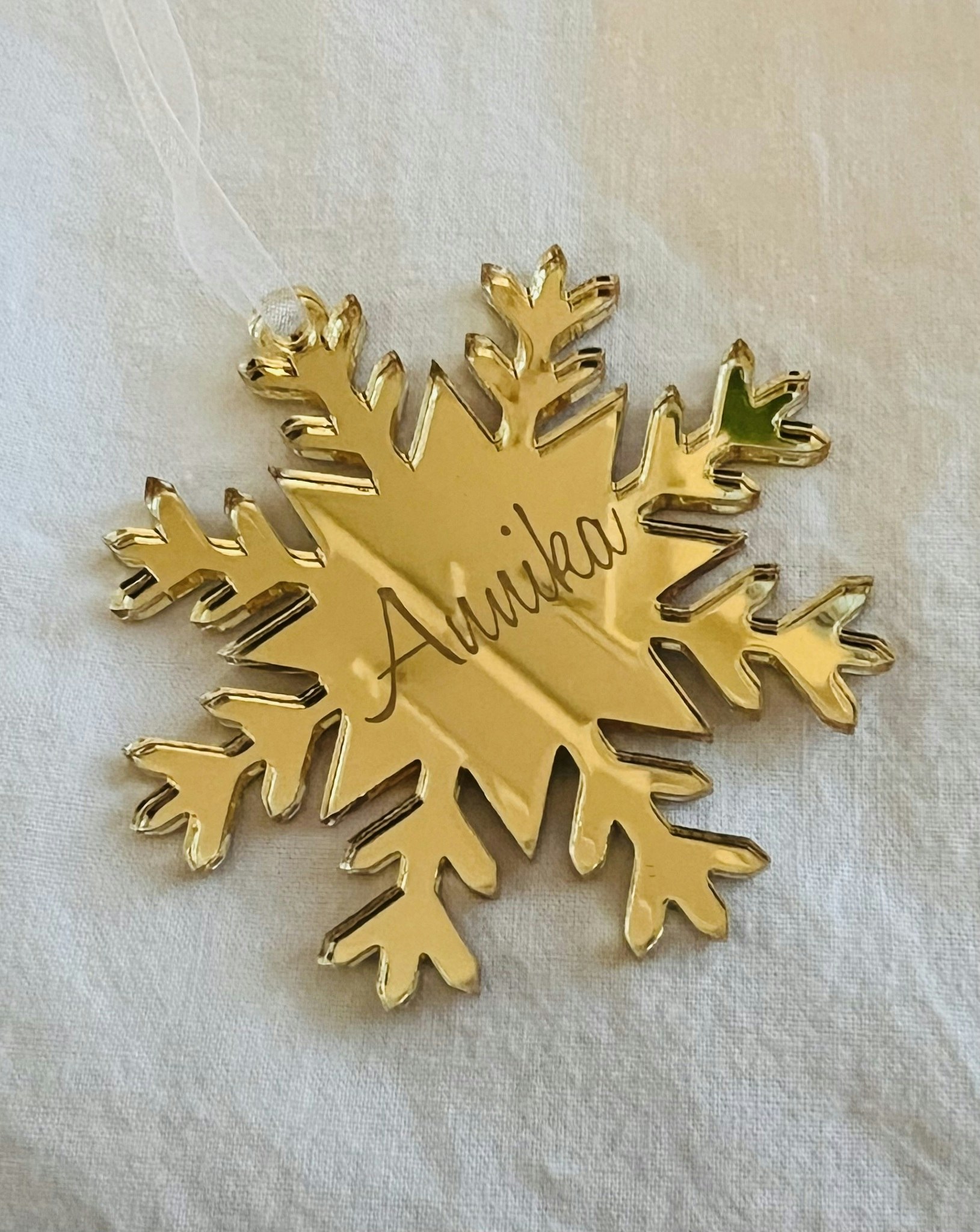 Snöflinga med namn - Guldakryl