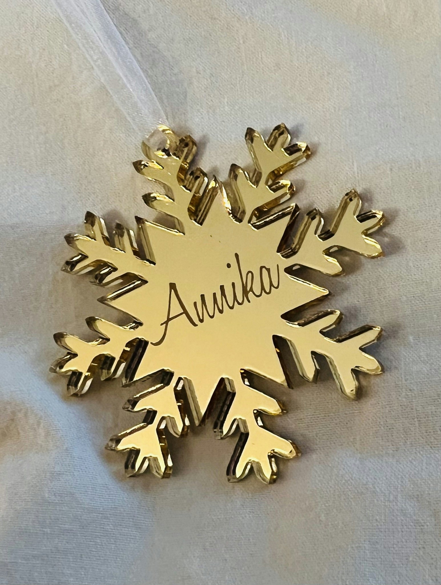 Snöflinga med namn - Guldakryl