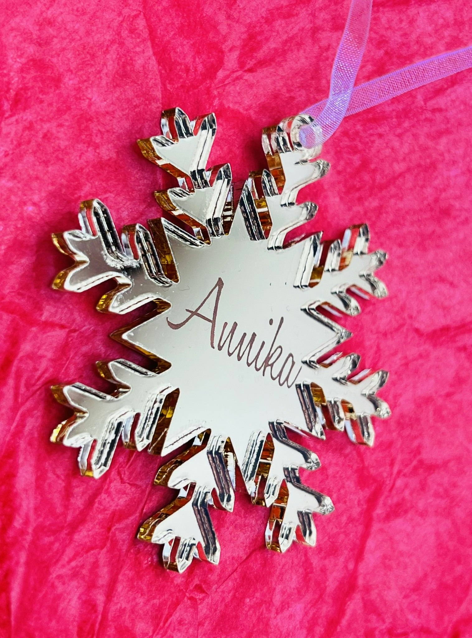 Snöflinga med namn - Guldakryl