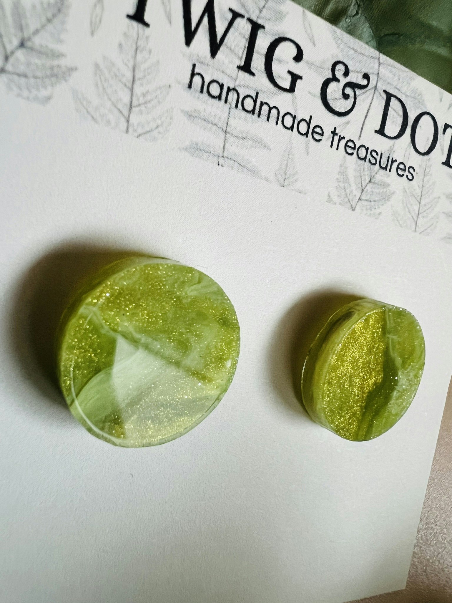 Golden Green studs
