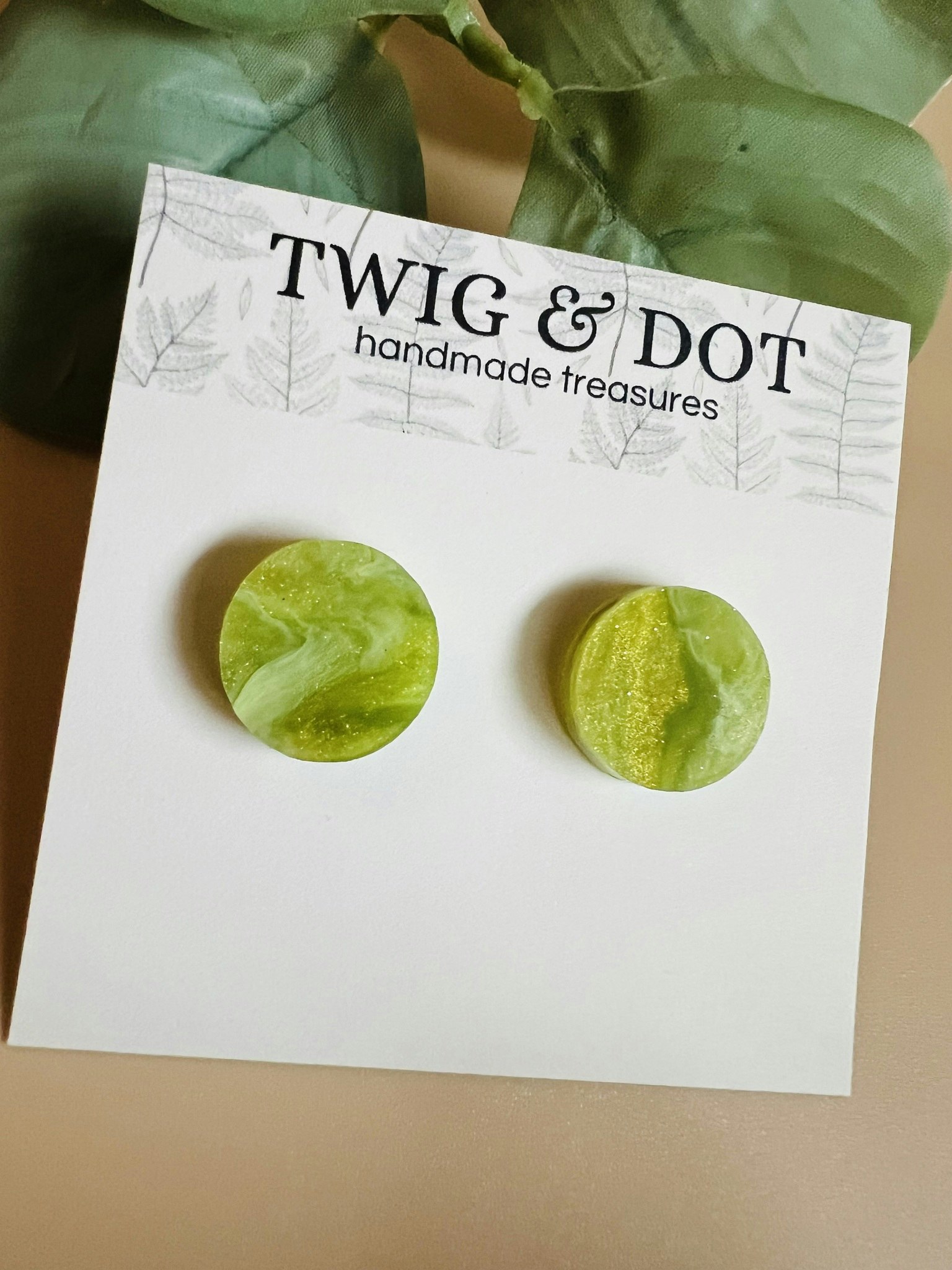 Golden Green studs