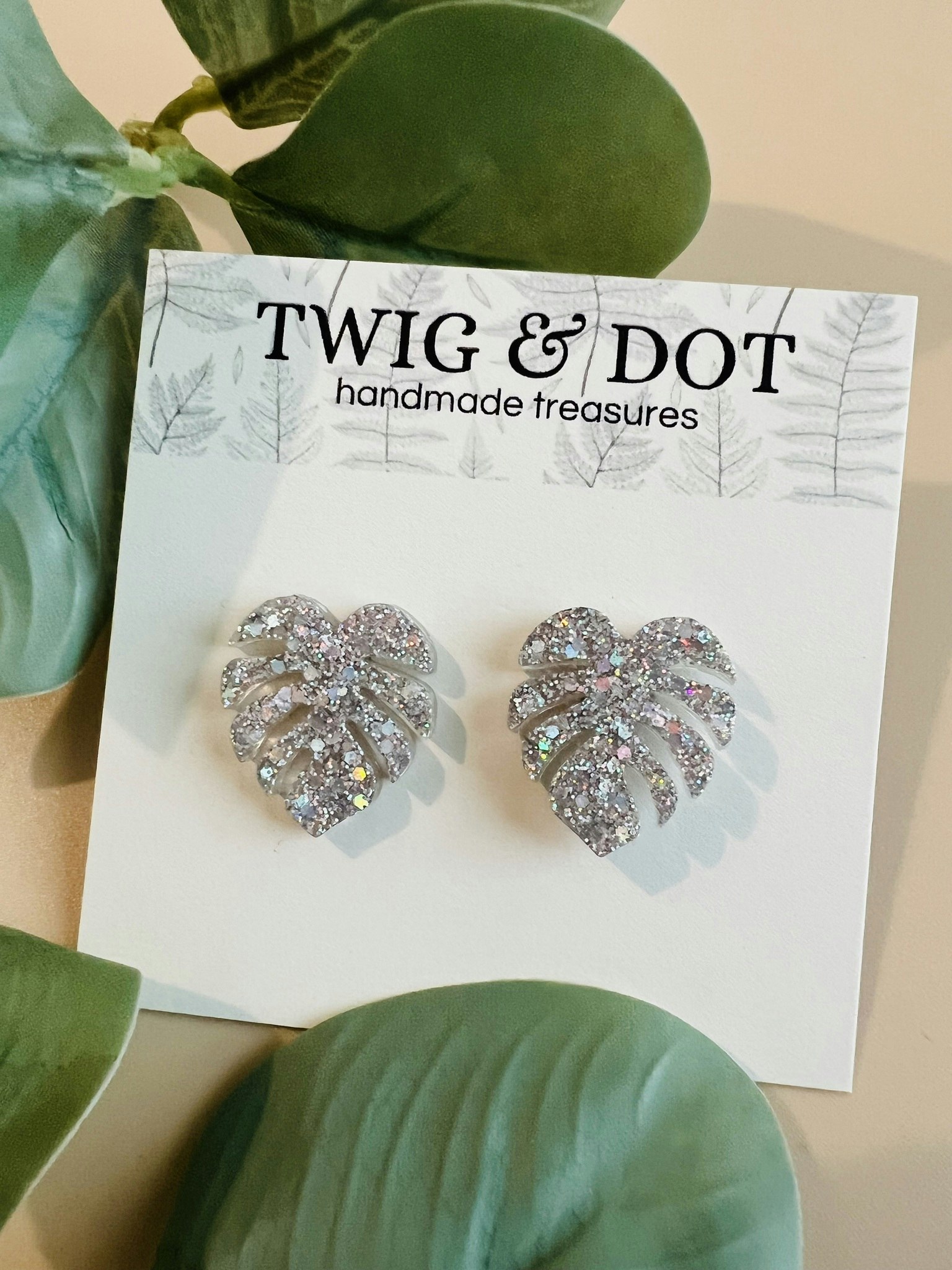 Mini Monstera Holo Silver - stift