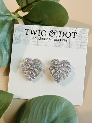 Mini Monstera Holo Silver - stift
