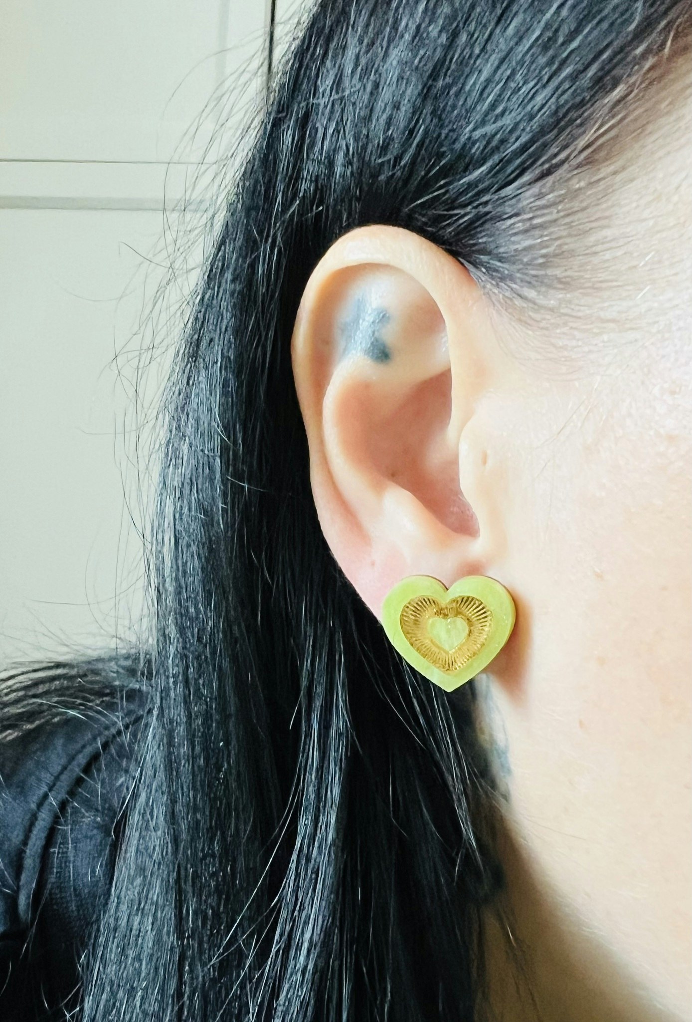 Mini Radiant Heart - Golden Green