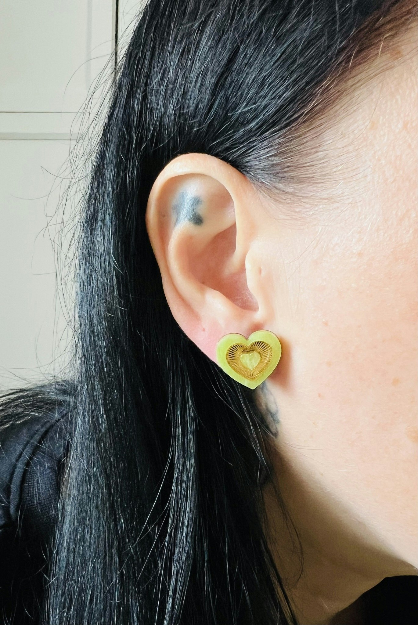 Mini Radiant Heart - Golden Green