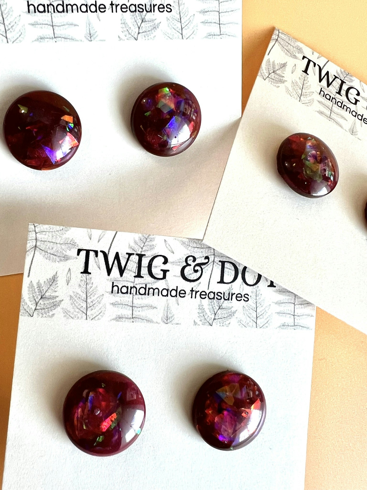 Night Glam Button Studs
