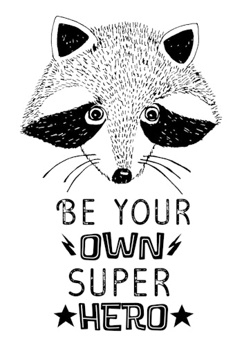Be your own super hero Racoon