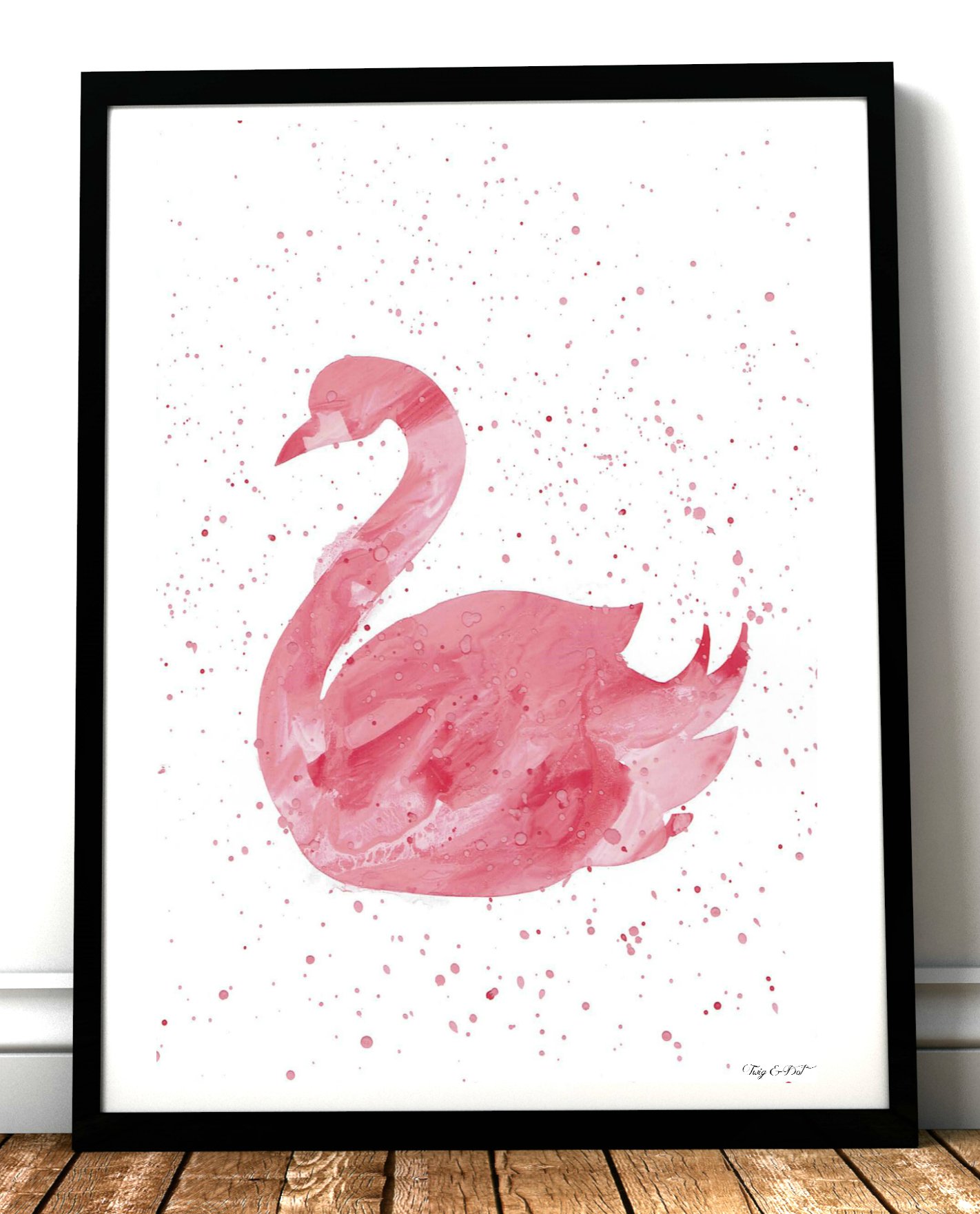 Pink swan Splatter