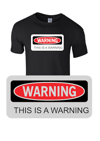 Warning t-shirt