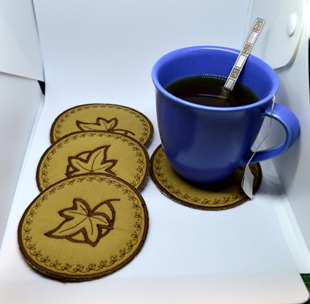 Höstlöv glasunderlägg