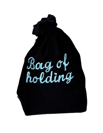 Broderad tärningspåse - Bag of Holding