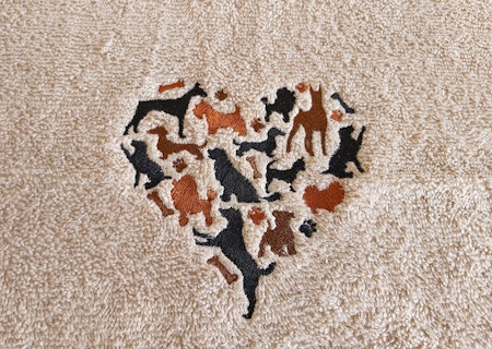 Handduk - Loving dogs
