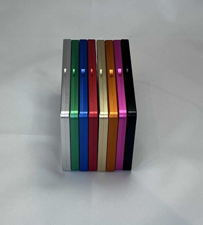 Aluminum skydd till PSA/RaukCards slabs med skyddsglas fram och bak