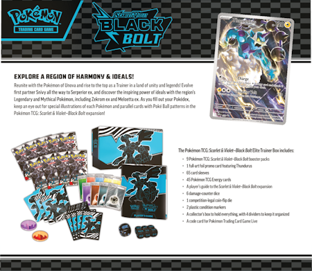 Pokémon TCG: Scarlet & Violet - Black Bolt Elite Trainer Box