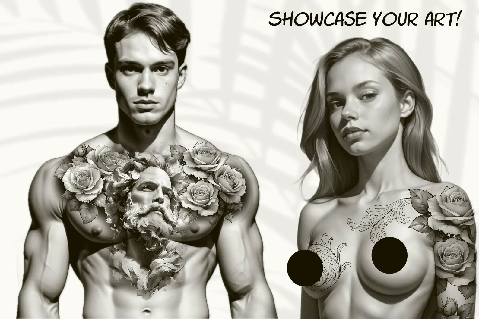 Procreate, Tattoo Display / Placement, 145 ready made body parts, tattoo stamps, tattoo designer, tattoo artist
