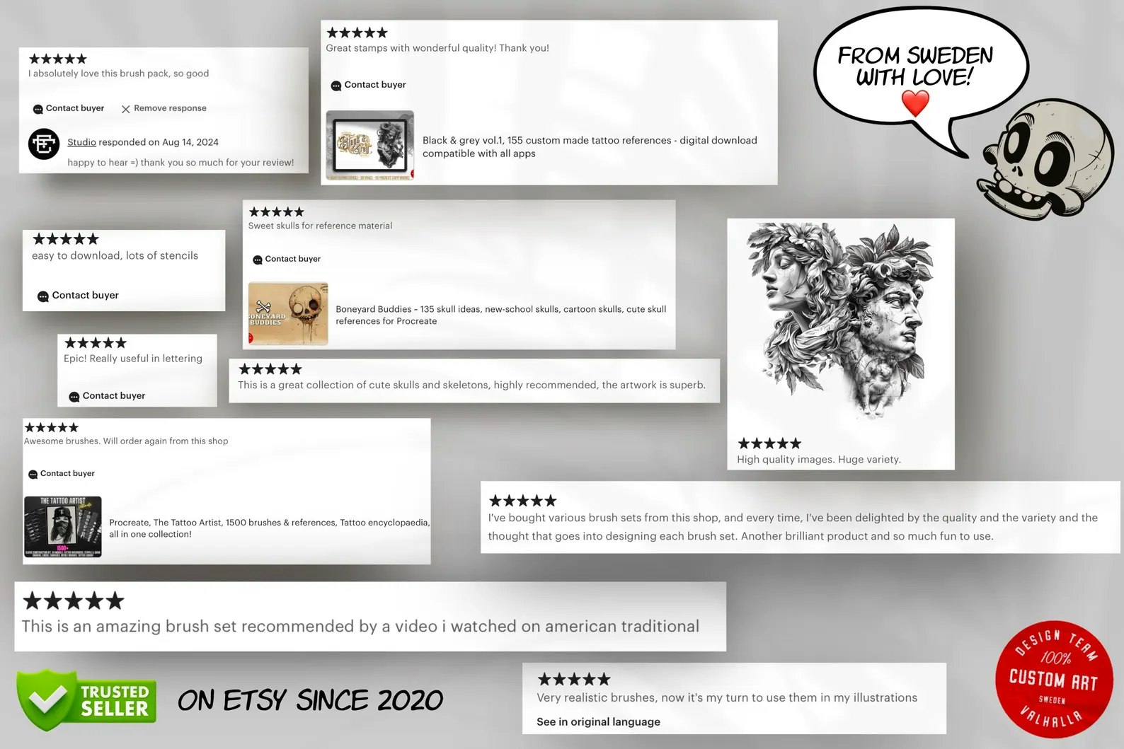 100 tattoo inspired Traditional flowers drawn by hand - .svg .png .ai & Procreate files included