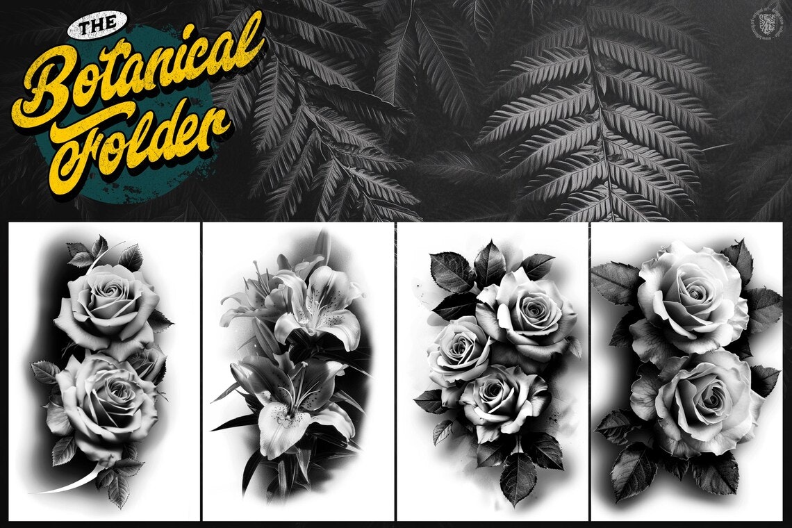 The Botanical Folder XL, 3000+, 100% Custom Art, Procreate brushes, png files, svg files, flowers, nature, foliage, mushrooms, leaves