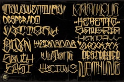 Procreate, Tattoo lettering 4, 16 custom fonts + extras