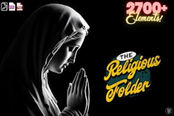 The Religious Folder - XL, Procreate stamps, Svg files, Png files, 2700+ elements, Tattoo flash, Tattoo ideas, Religious designs