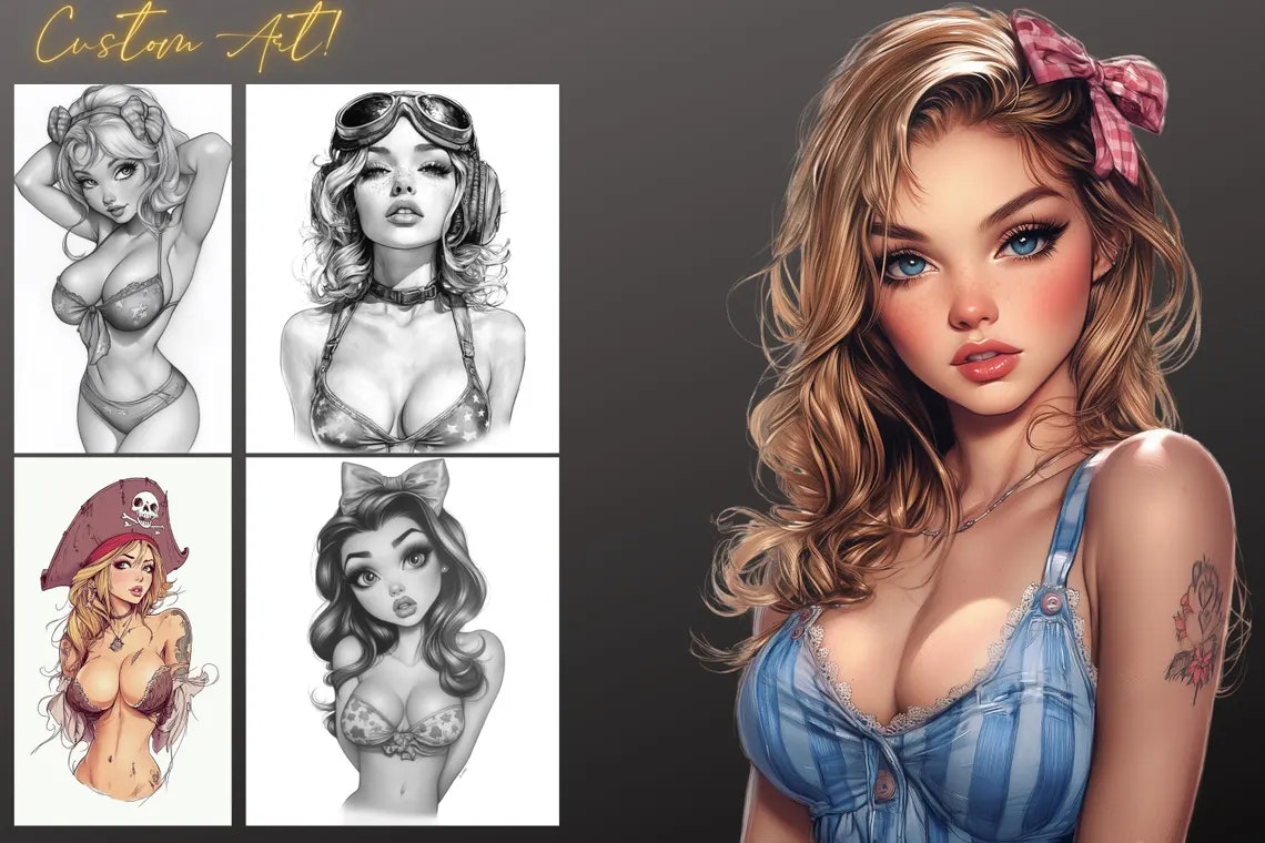 The Pinup Reference Library - XXL, Procreate stamps, Svg files, Png files, 4300+ elements, Tattoo flash, Tattoo ideas, Pinup designs