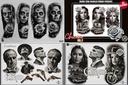 Chicano References - XXL, Procreate stamps, Svg files, Png files, 2700+ elements, Tattoo flash art, Tattoo design collection, Chicano design