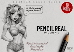PencilReal ~ realistic pencil brush bundle for Procreate, XL creative kit!