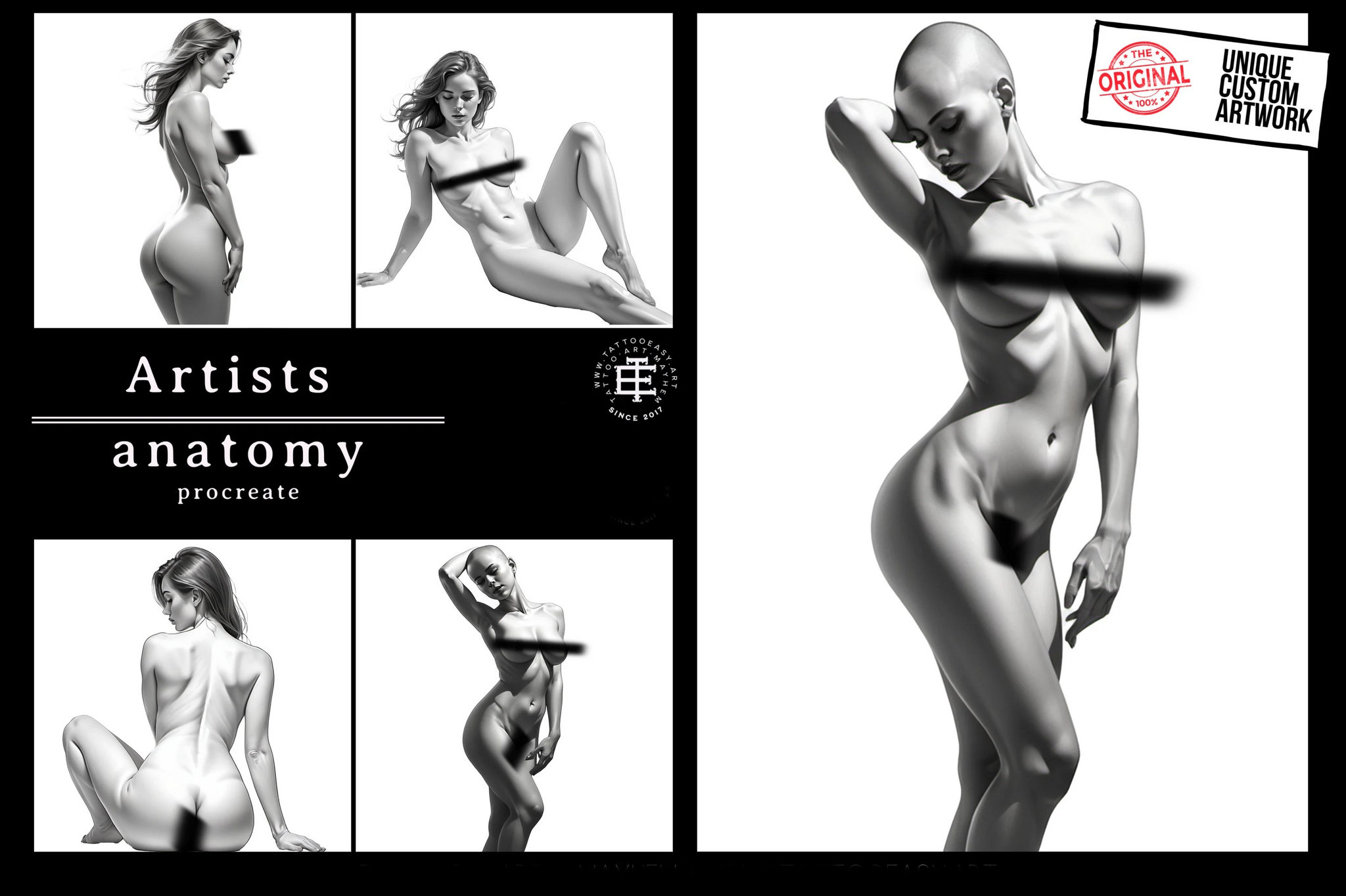 Procreate, Ultimate Anatomy for artists - 300+ female models for your next art project!