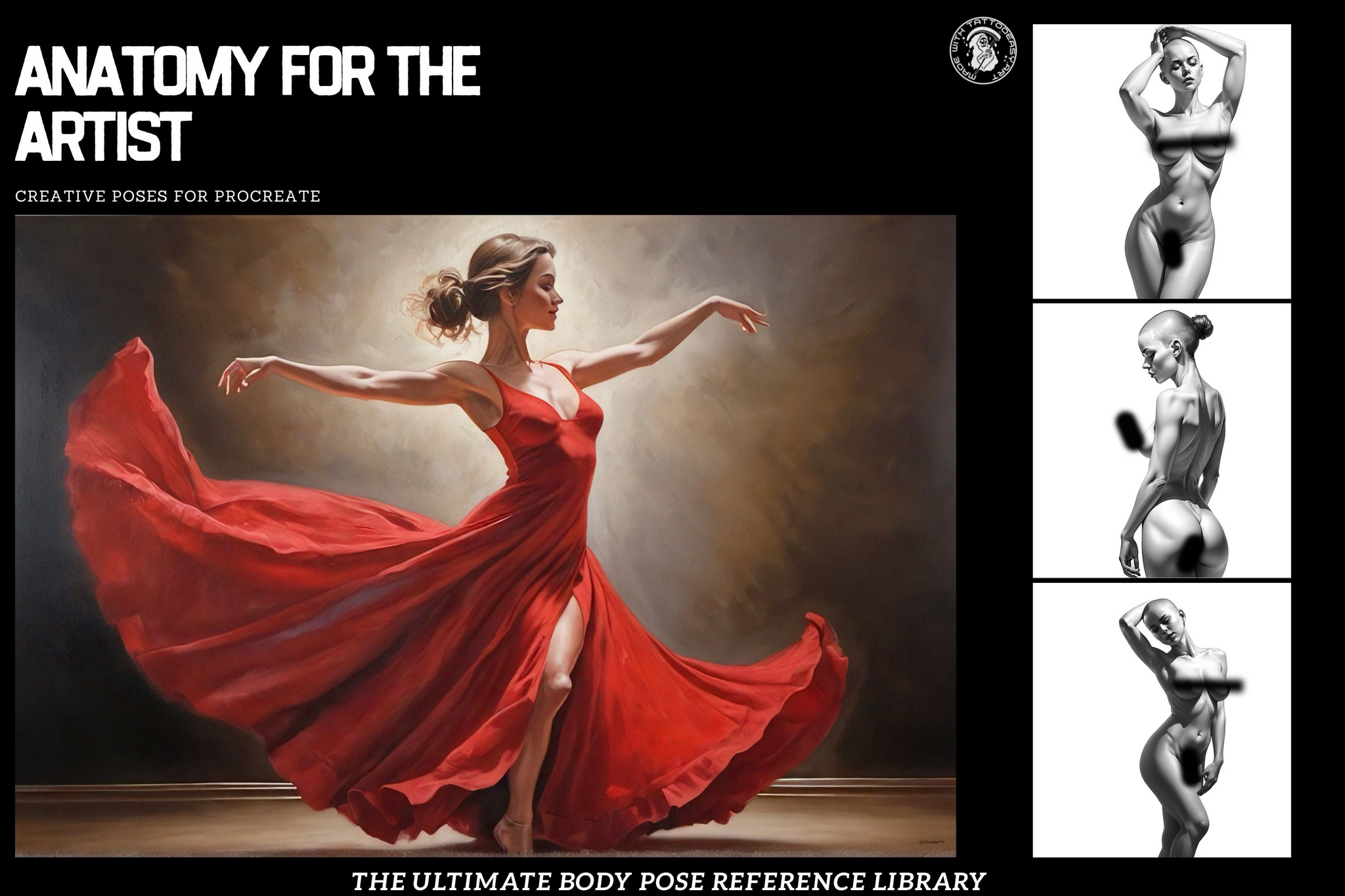 Procreate, Ultimate Anatomy for artists - 300+ female models for your next art project!