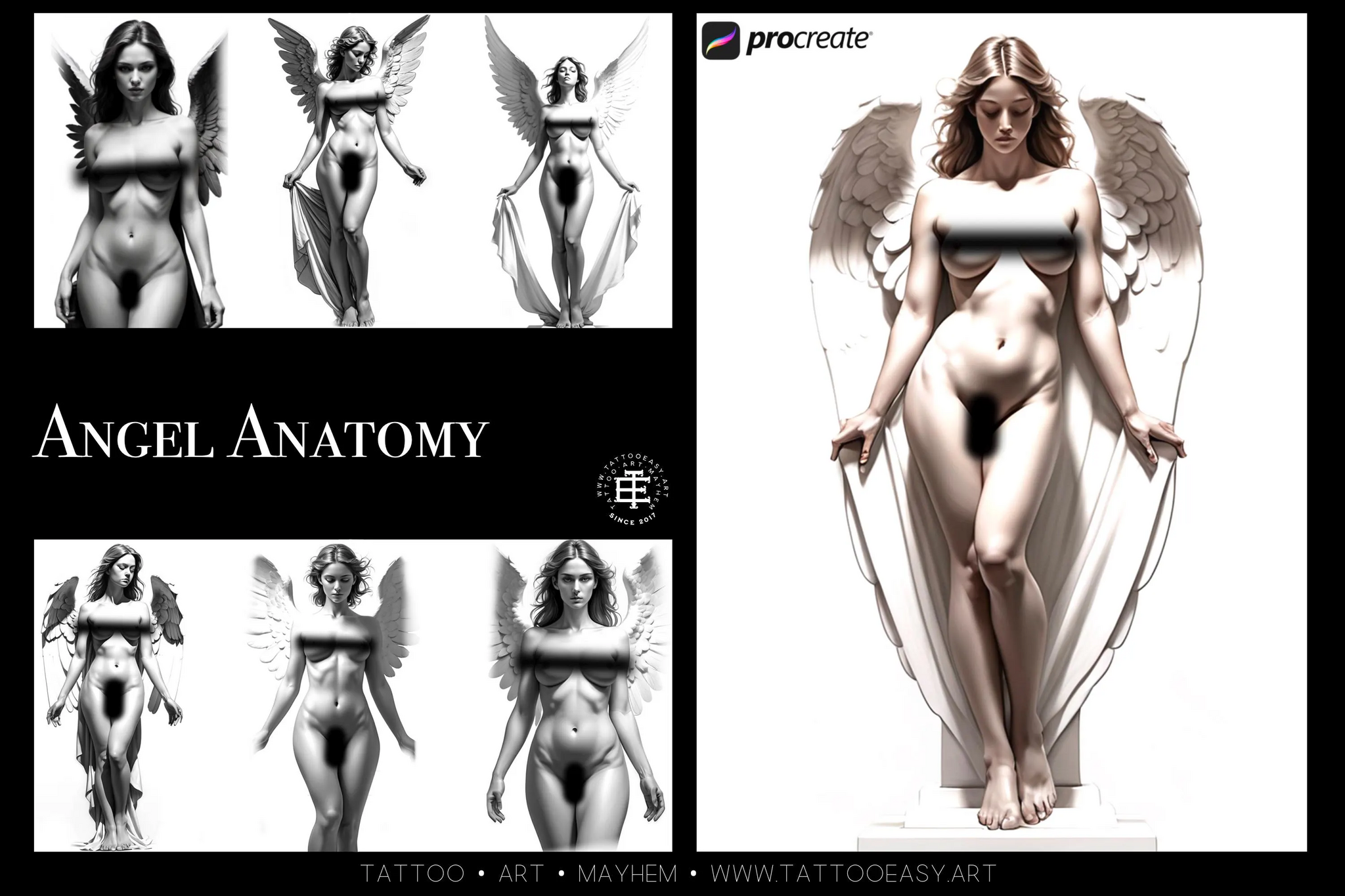 Procreate, Ultimate Anatomy for artists - 300+ female models for your next art project!