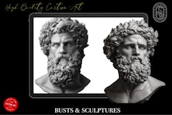 Greek Mythology References, Procreate stamps, Svg files, Png files, 2500+ elements, Tattoo flash art, Tattoo references, Statues, busts