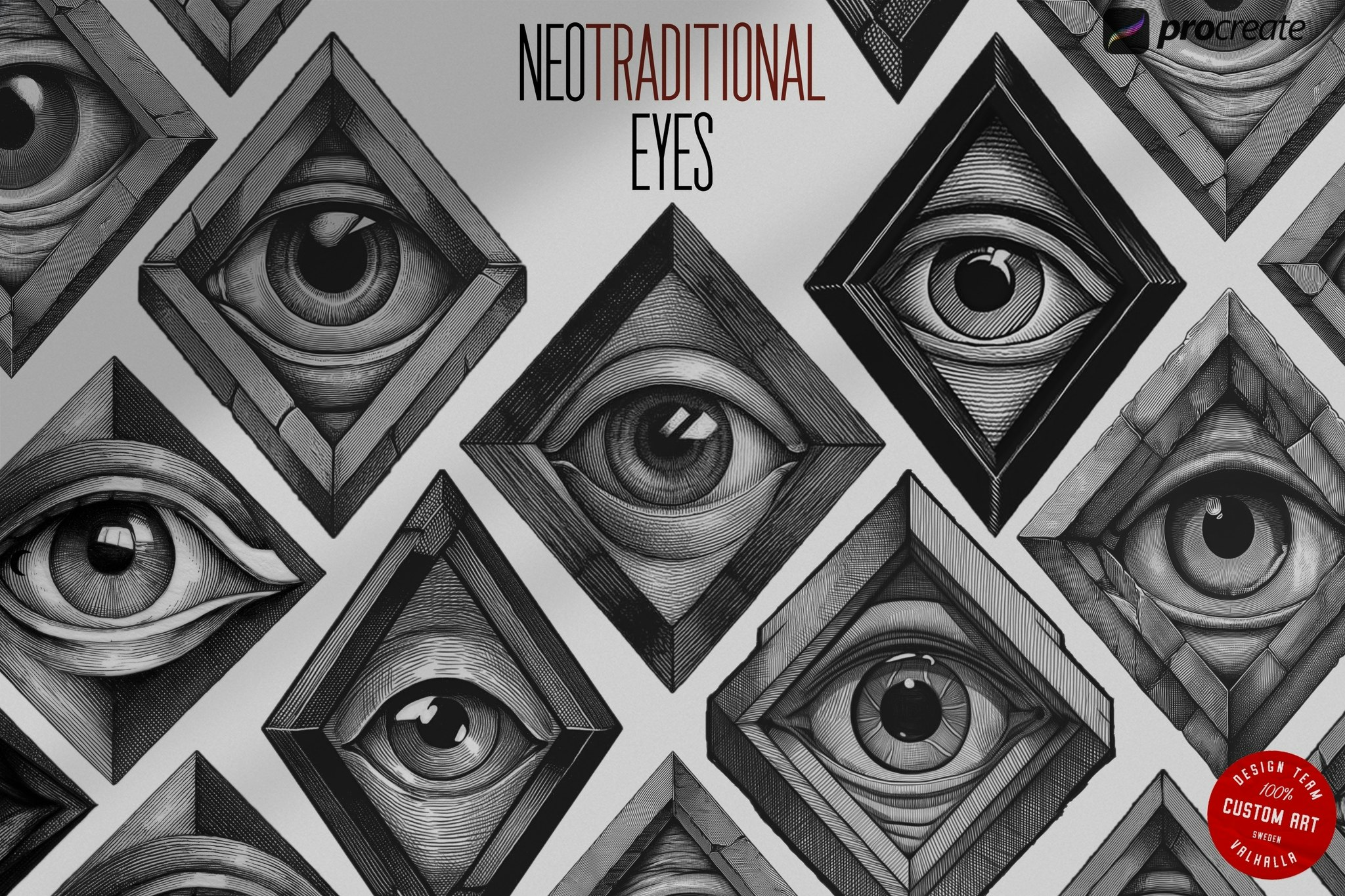 Neotraditional Vol.1, custom made references for artists, neotrad tattoo flash art & stencil work