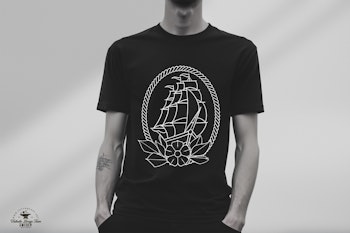 Procreate, Ship Ahoy! 100 tattos, outlined tattoo ideas, hand drawn art