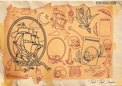 The Traditional Toolkit 1000+, Creative Procreate tattoo design kit for artists, Procreate Tattoo art, tattoo design bundle, tattoo artists
