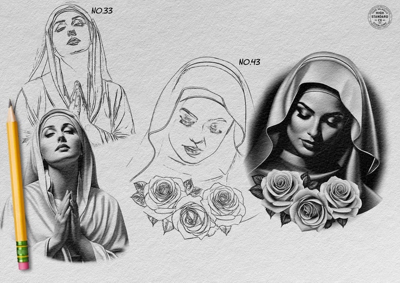 Religious B&g realism design bundle XL collection, custom designs for Procreate