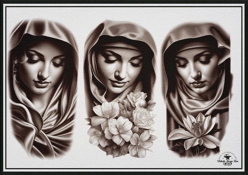 Religious B&g realism design bundle XL collection, custom designs for Procreate