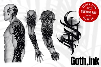 Goth Ink - Dark tattoo calligraphy art, inspiration & references - design bundle for artists, over 100 stamps for Procreate