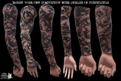 Baroque Scroll Work, custom made design kit, Png + Procreate, Stencils included! free to use for tattoo work and references!