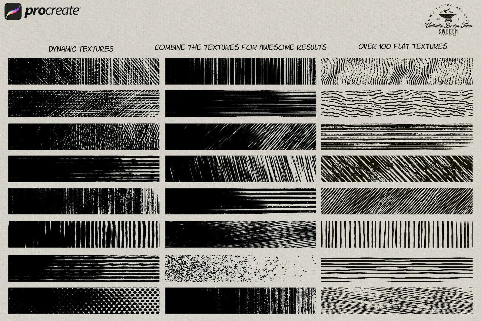 Procreate - The Vintage Press,retro printmaking & engrave brushes, 200 brushes for Procreate, unique textures, creative brushes / textures