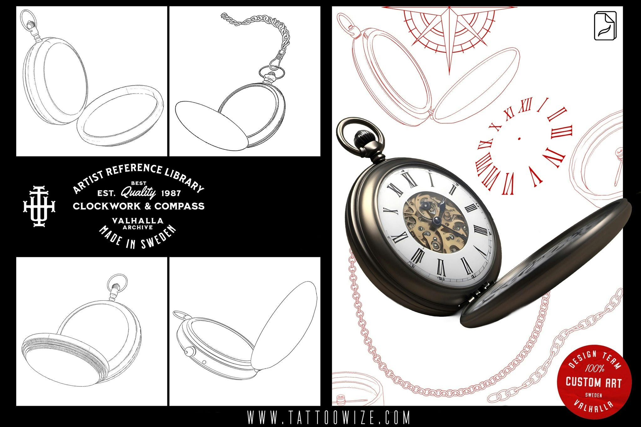 Procreate, Artists Reference Library ~ Clockwork & Compass, original references for Procreate